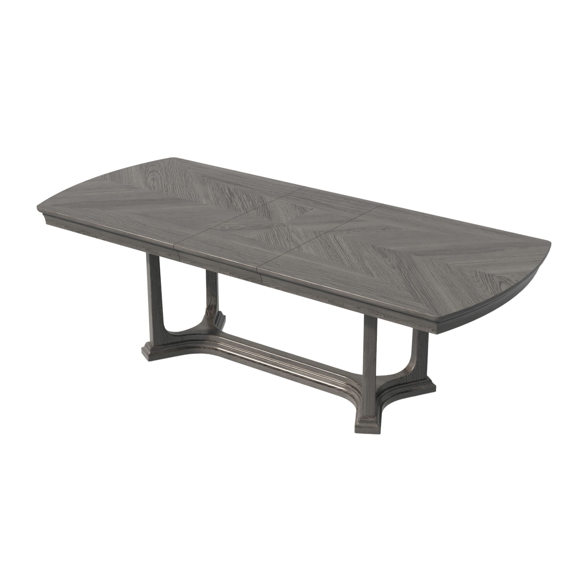 Arcus - Rectangular Dining Table With Butterfly Leaf - Charcoal Gray
