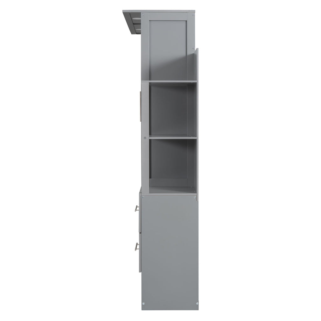 Murphy Wall Bed With LED Lights, Shelves And Drawers