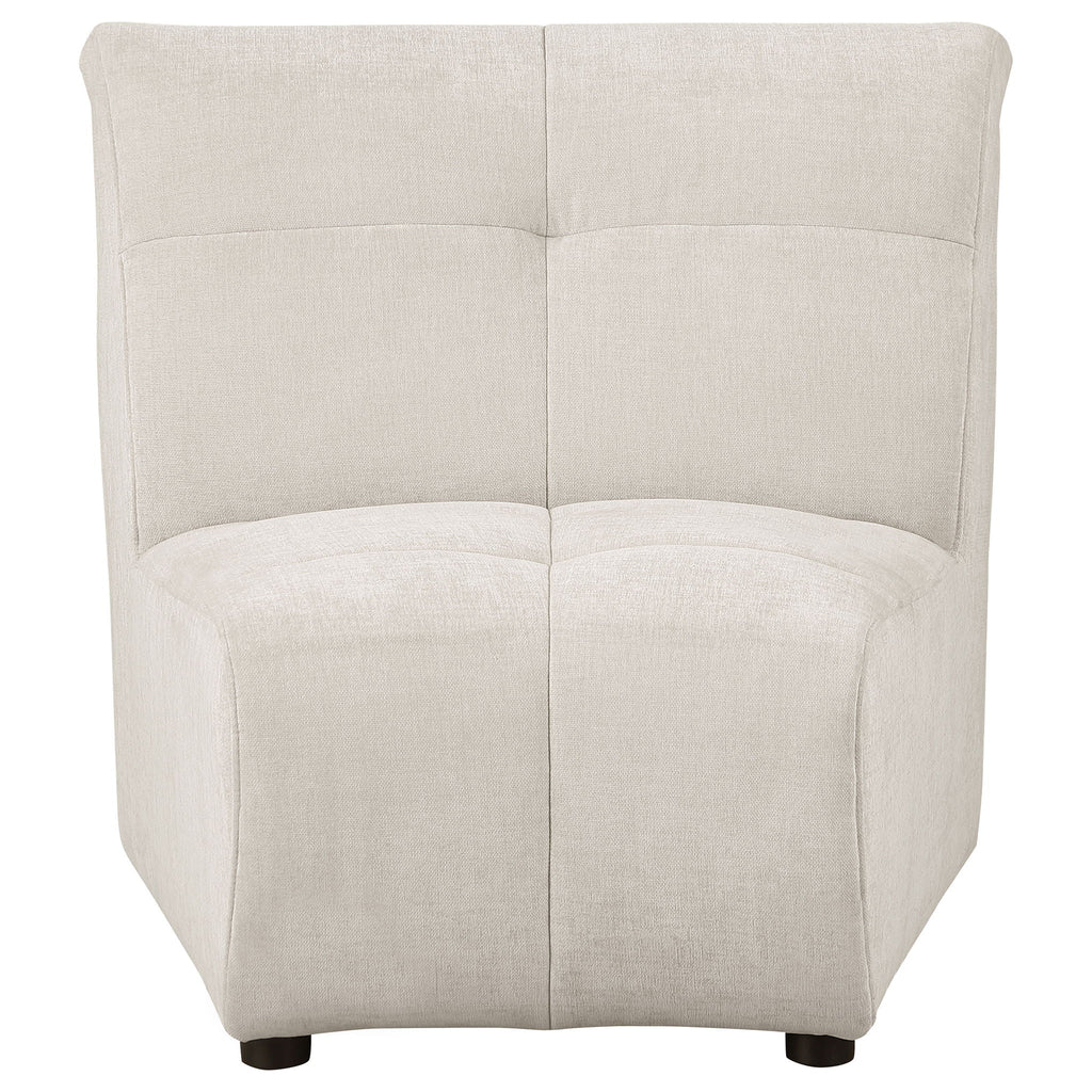 Oliver - 5 Piece Upholstered Sectional Sofa With Curved Silhouette - Ivory
