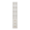 Rectangular Side Storage Cabinet With 3 Drawers For Bedroom - White