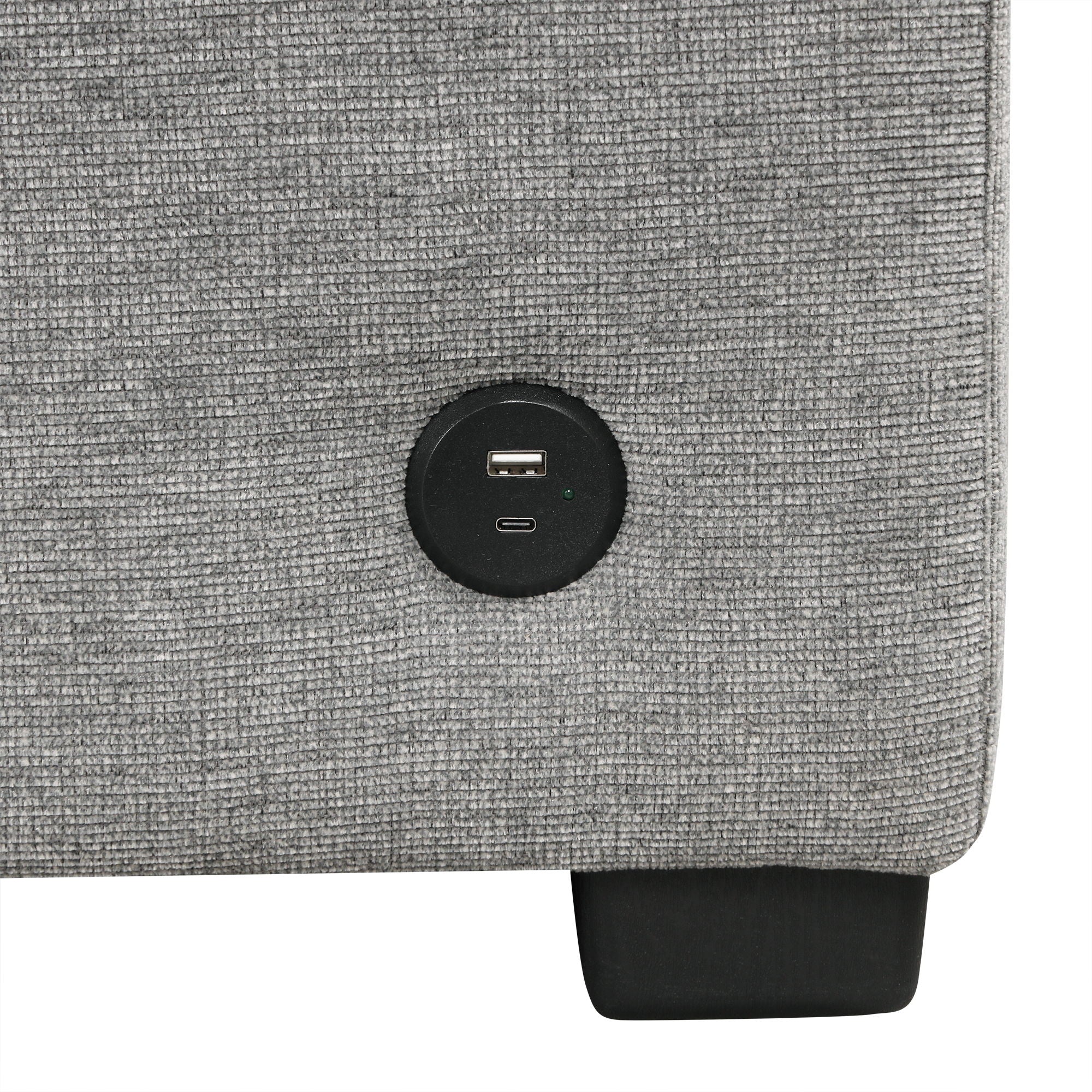 Single Pull Out Sofa Bed With USB Ports And Cup Holders