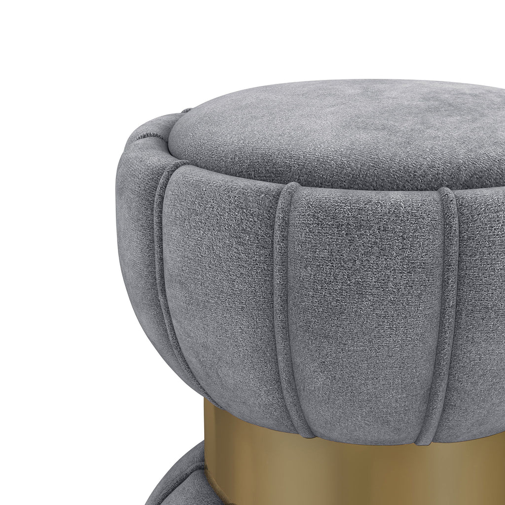 Inez - Round Upholstered Ottoman