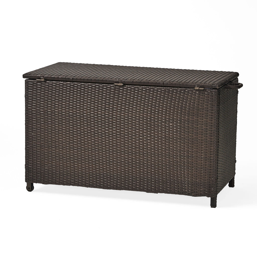 Blake - Wicker Cushion Box - Brown Multi