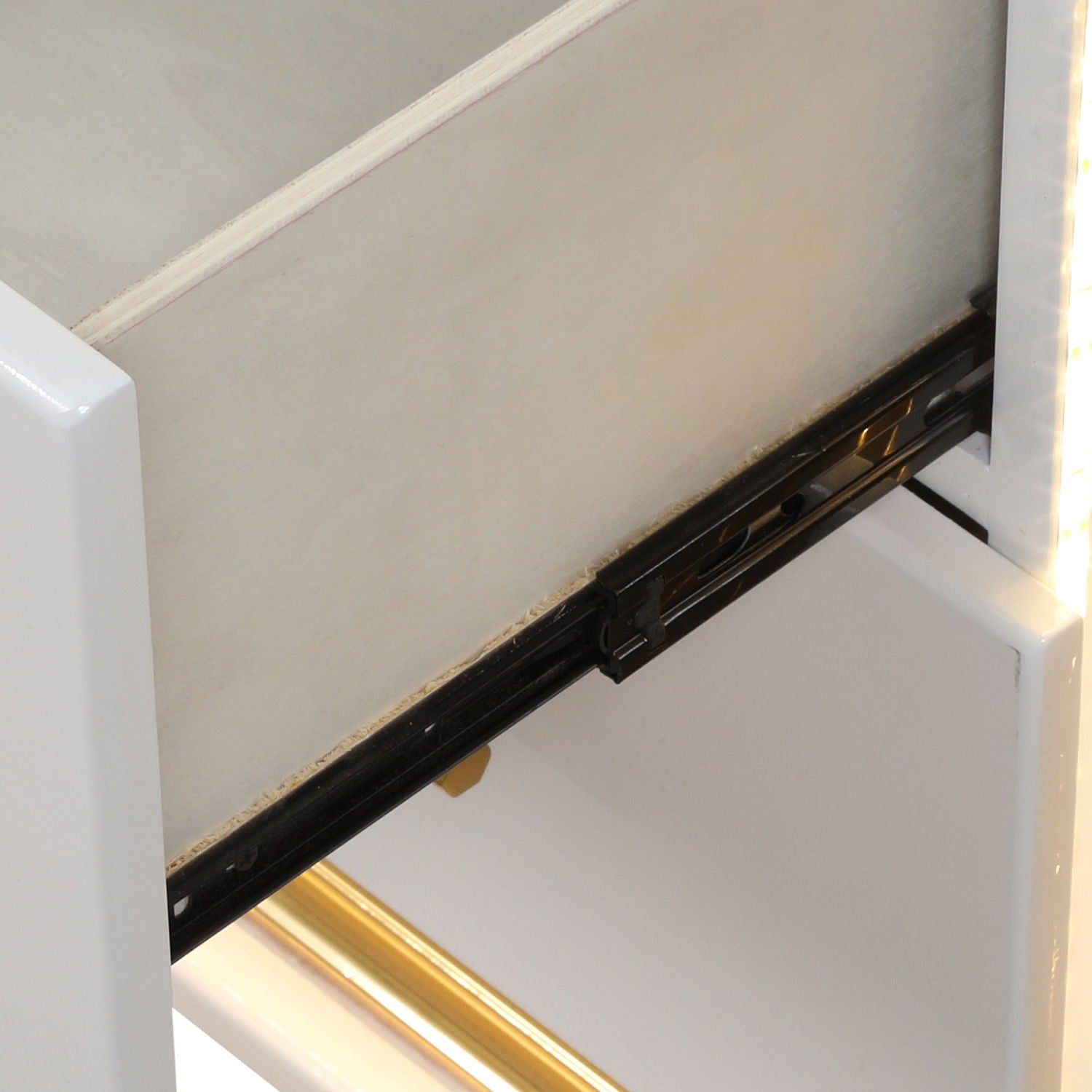 Obsession - 2 Drawer LED Nightstand - White
