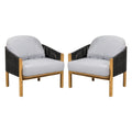 Grotta - Outdoor Wood Club Chair (Set of 2)