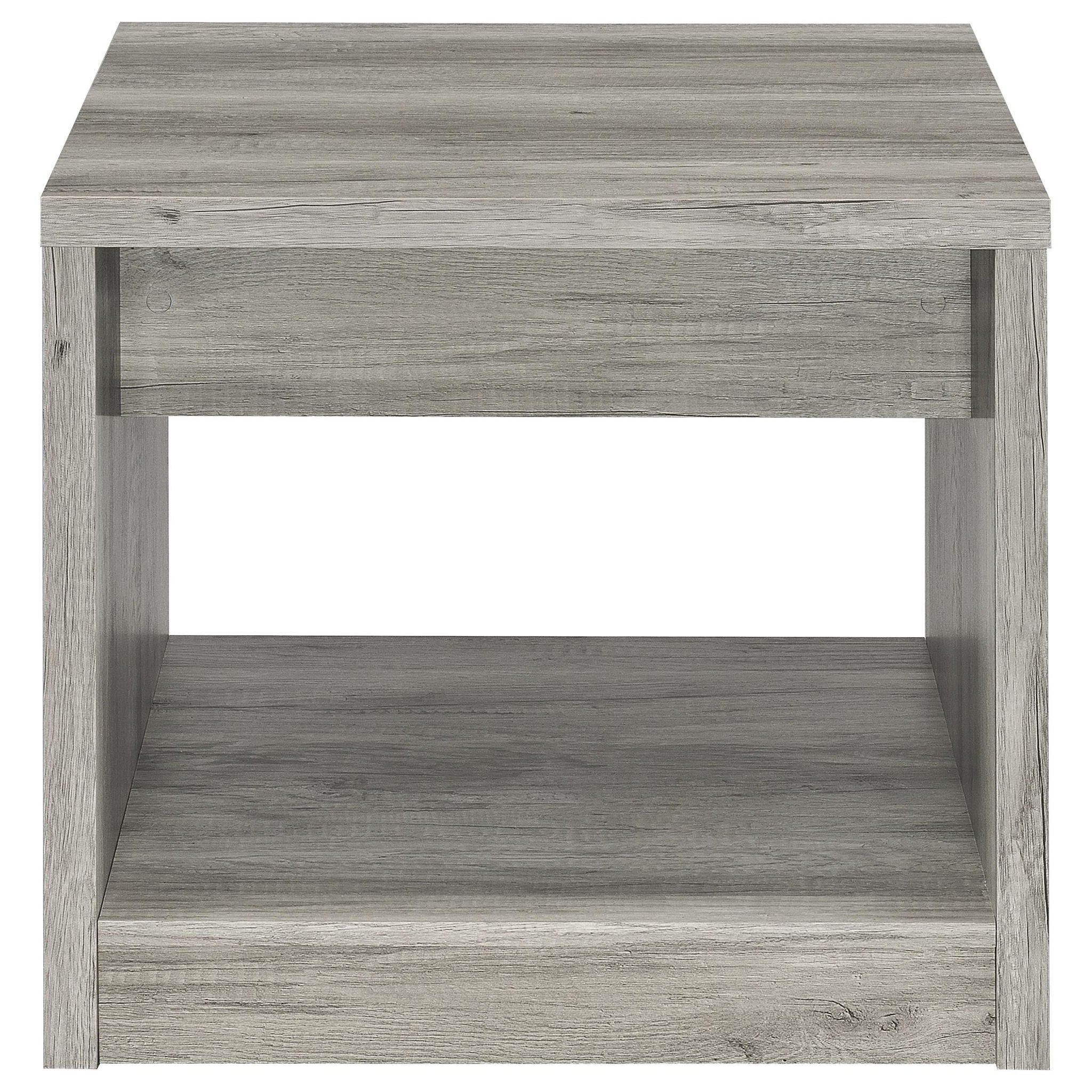 Nuberg - 2 Piece And End Table Set With Storage Drawers - Gray