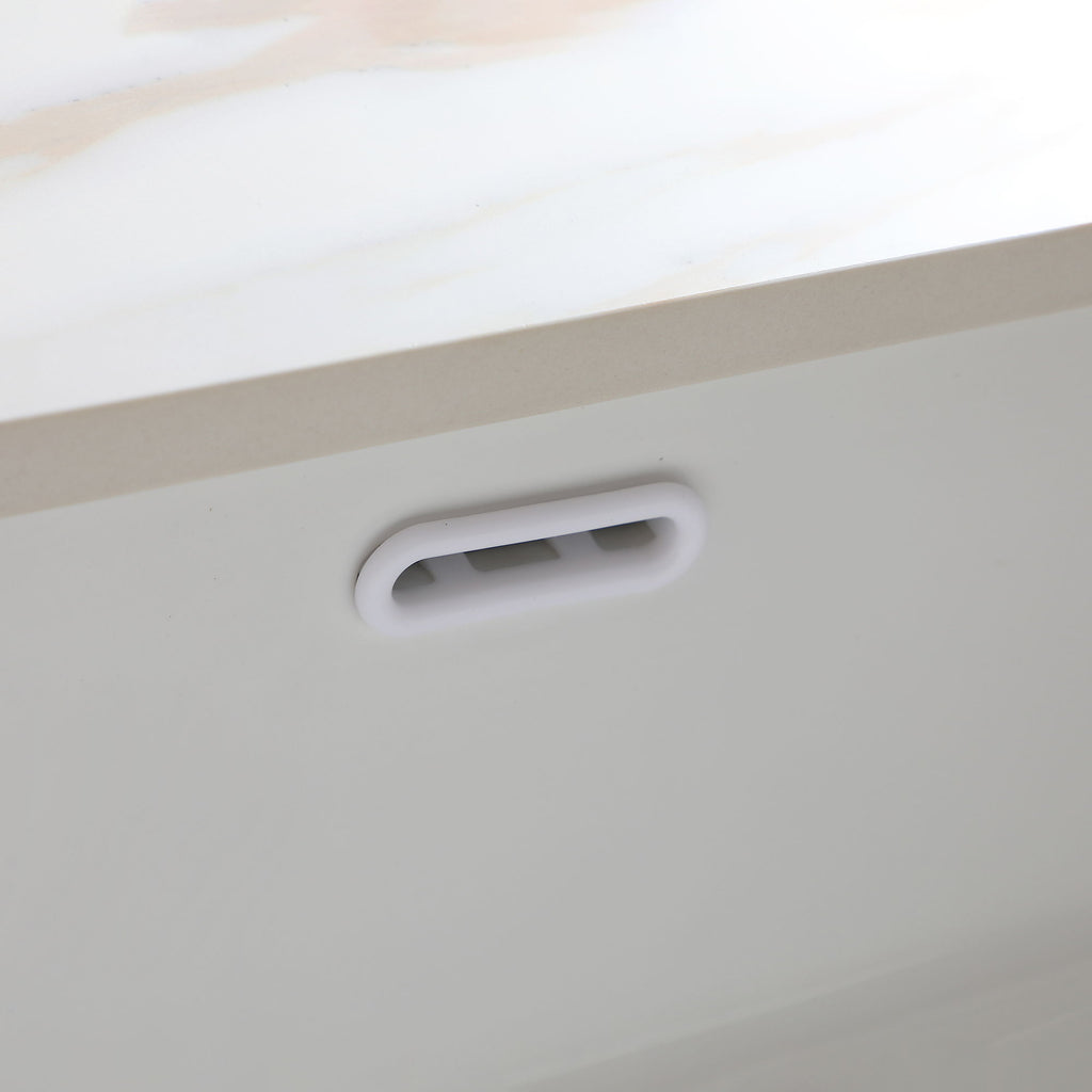Vanity Top With Undermount Sink And Backsplash, Sintered Stone
