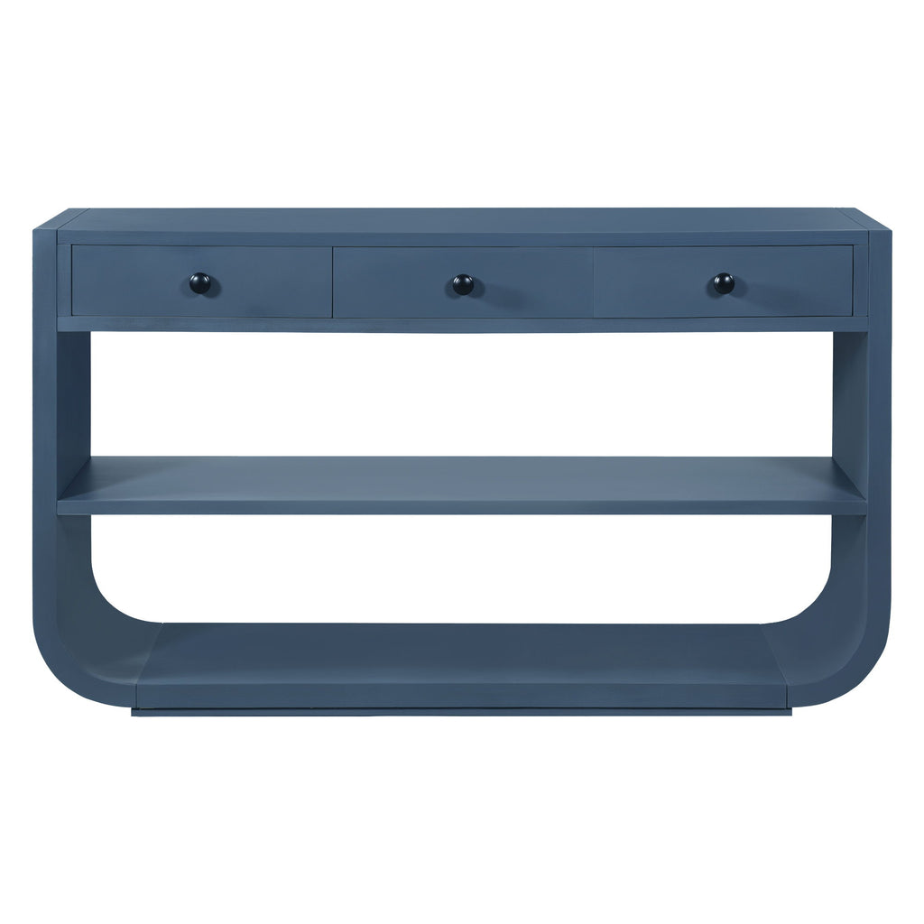 Console Table With 3 Soft Close Drawers & 2 Open Shelves