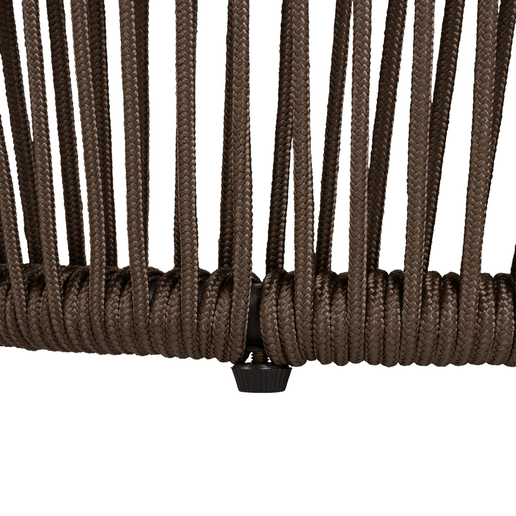 Round Side Table With Rope Frame
