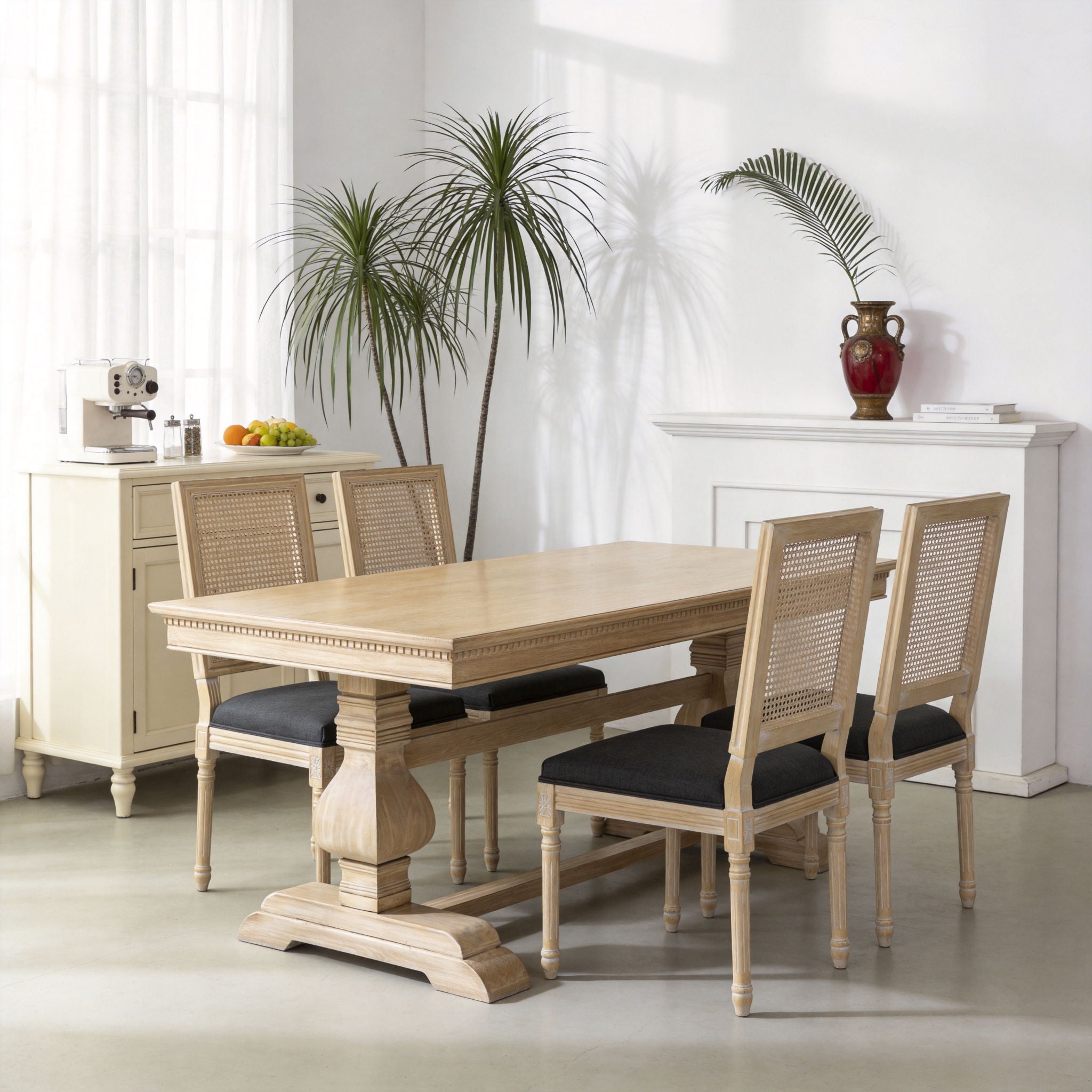 Dining Chairs With Square Back (Set of 2)