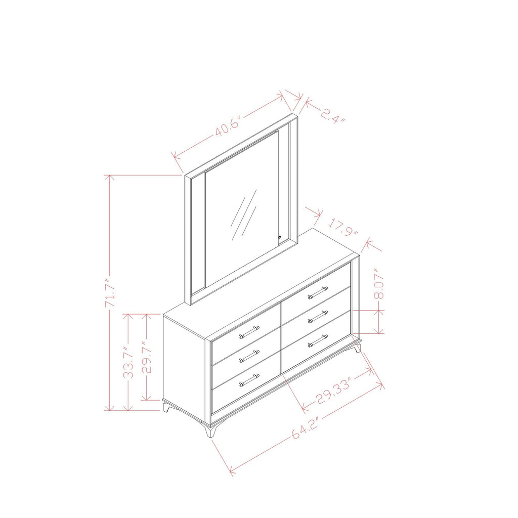 Star - Mirror With Built In LED And Frame - White