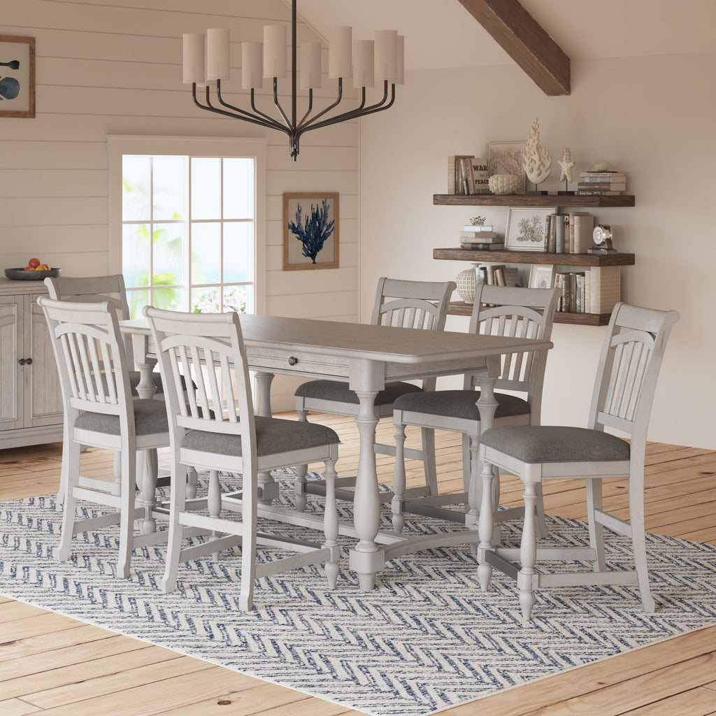 Slat Back Barstools (Set of 2) - Gray