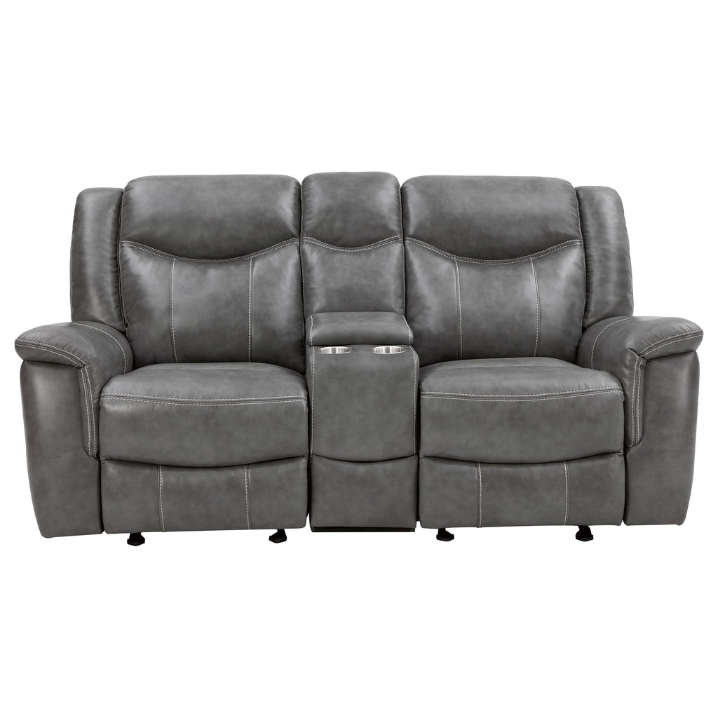 Carmen - Cool Motion Loveseat With Storage, With Reclining Function And Built In Storage - Gray