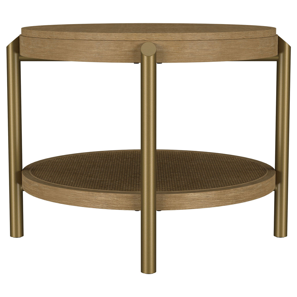 Benson - Round Table With Storage Shelf