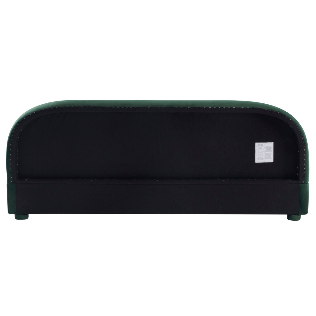 Upholstered Simple Modern Bedroom Bed With Curved Headboard