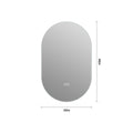 Smart Wall Mounted LED Touch Screen Mirror With Anti-Fog Function And Adjustable Lighting