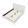 Upholstered Modern Platform Bed With Wingback Headboard