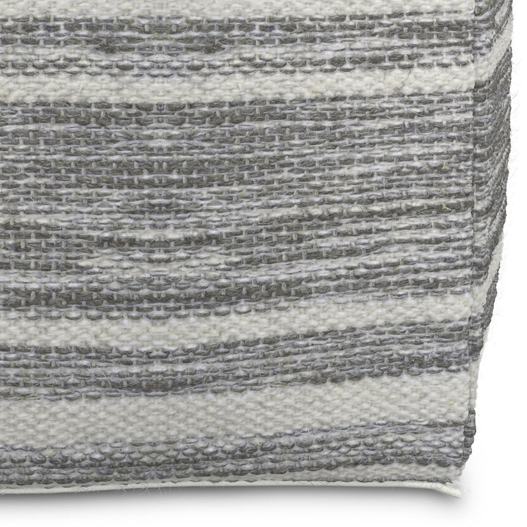 Carina - Square Woven Pouf - Black White