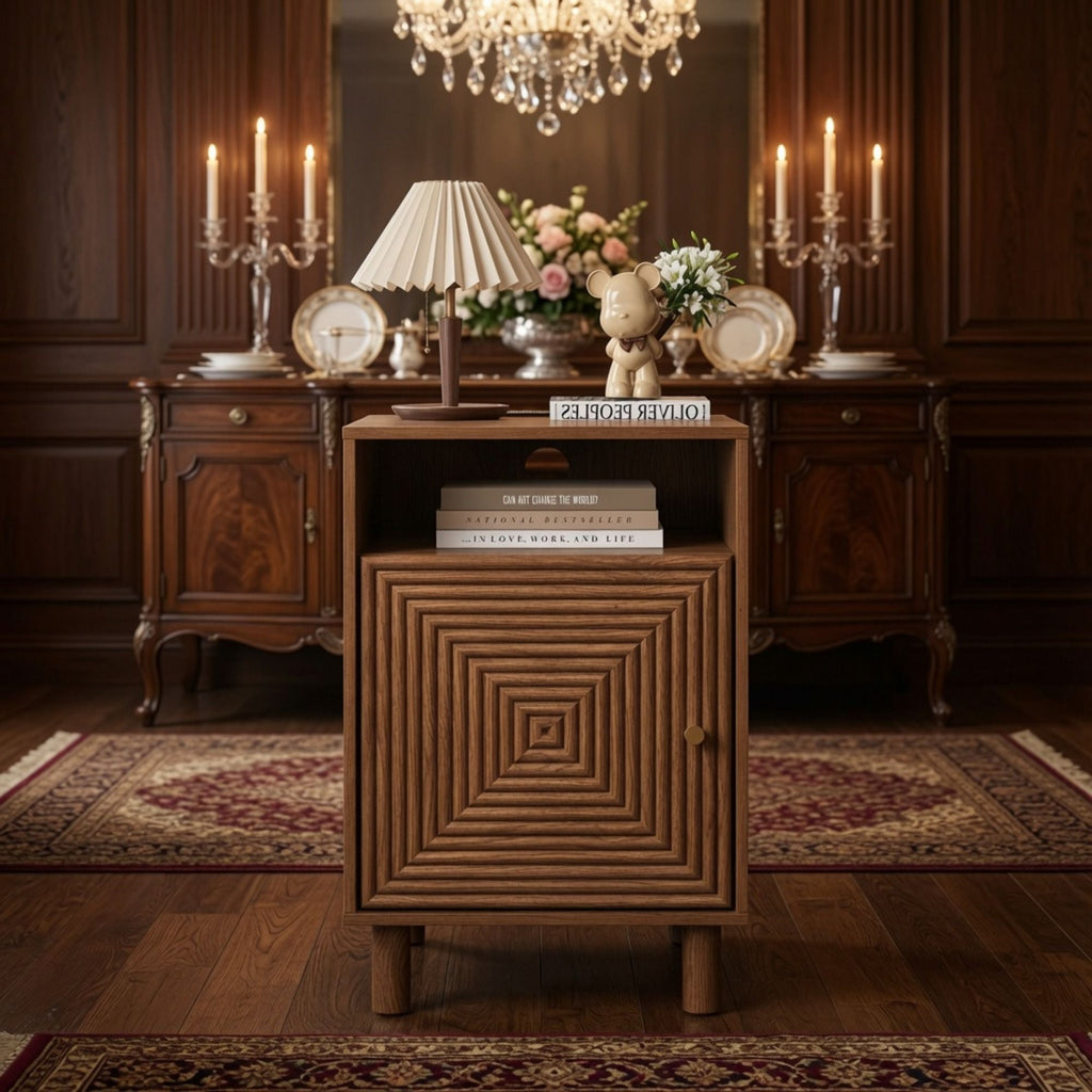 Nightstand With Charging Station & Storage