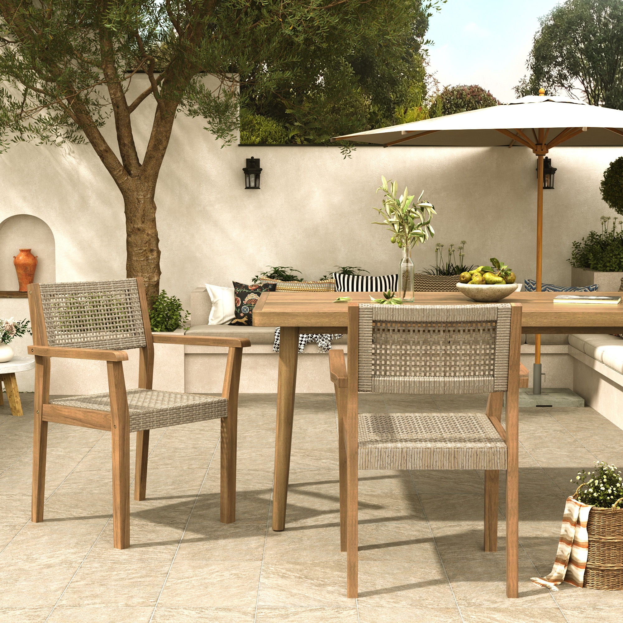 Amaris - Outdoor Dining Chair (Set of 2) - Teak
