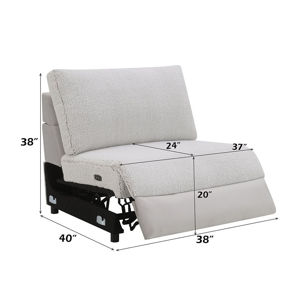 Tarrance - Modular Power Armless Recliner - Gray
