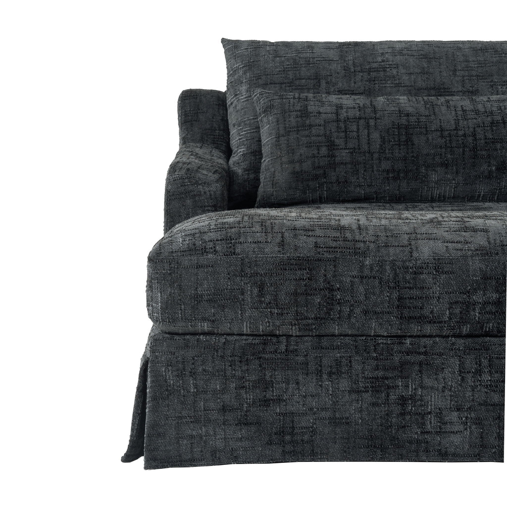 Sofa Bed Loveseat With Textured Surface And 2 Cushions