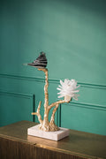 Aluminum Candle Holder With Marble Stand