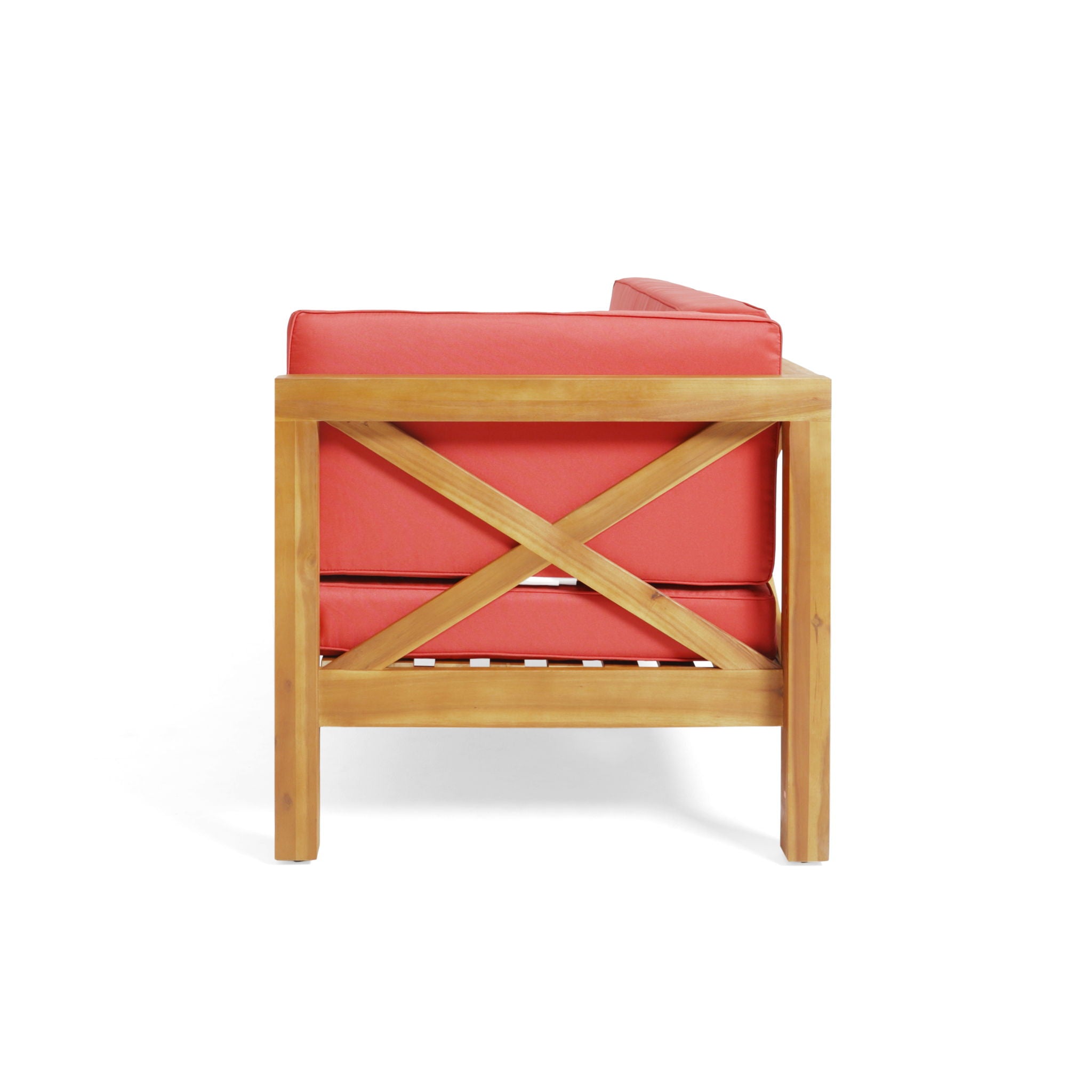 Brava - X Back Corner Bench With Coffee Table