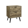 Accent Table With Storage Drawers - Brown
