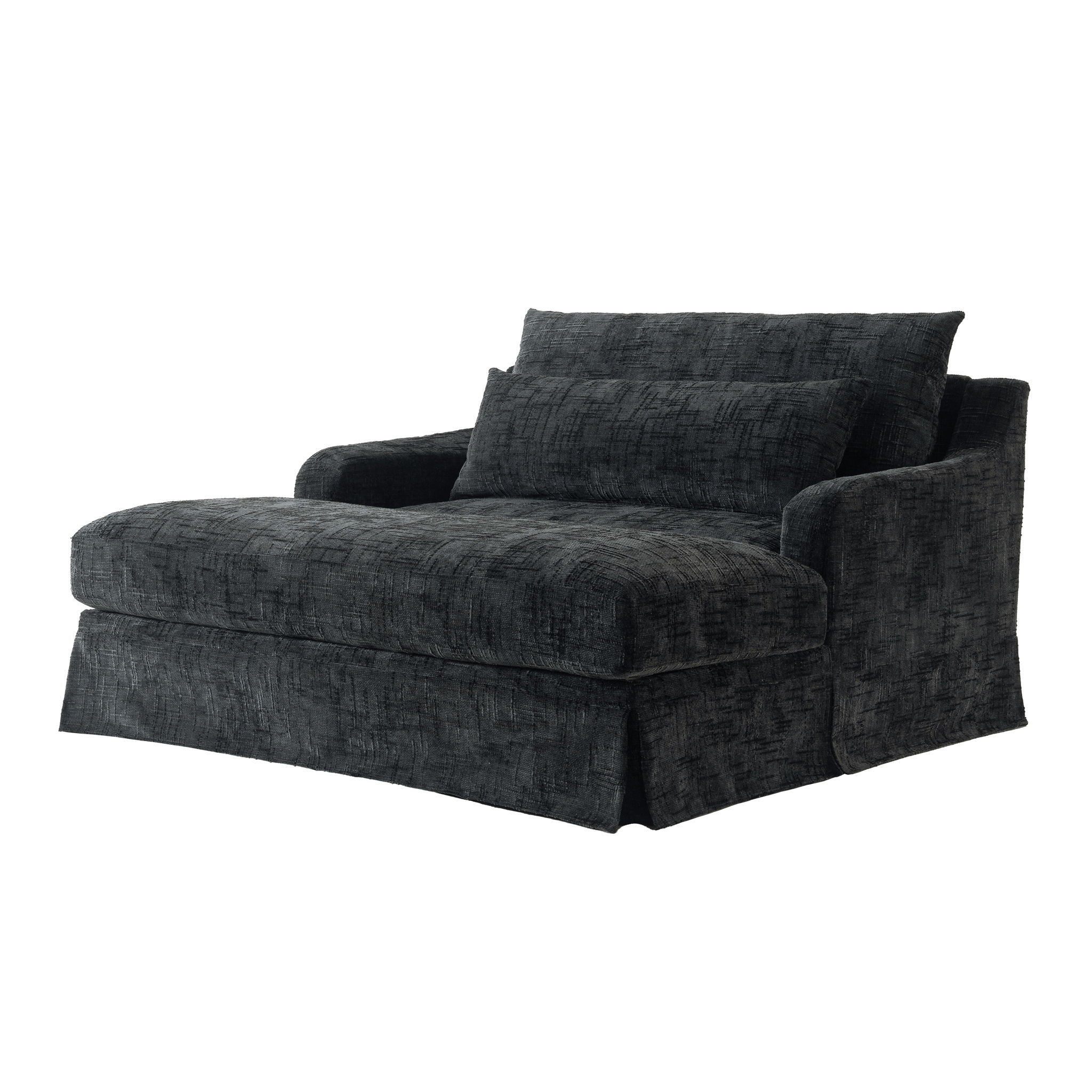 Sofa Bed Loveseat With Textured Surface And 2 Cushions