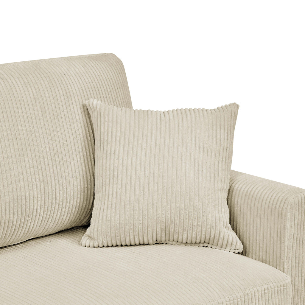 Upholstered Loveseat With Arms And Pillows