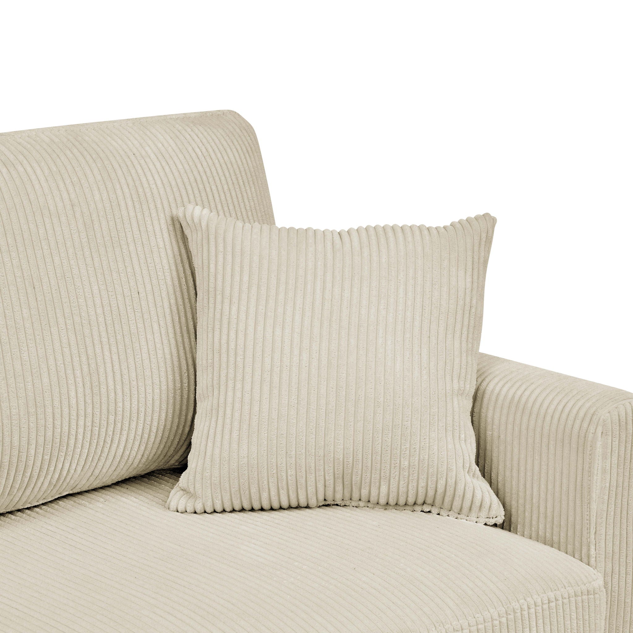 Upholstered Loveseat With Arms And Pillows