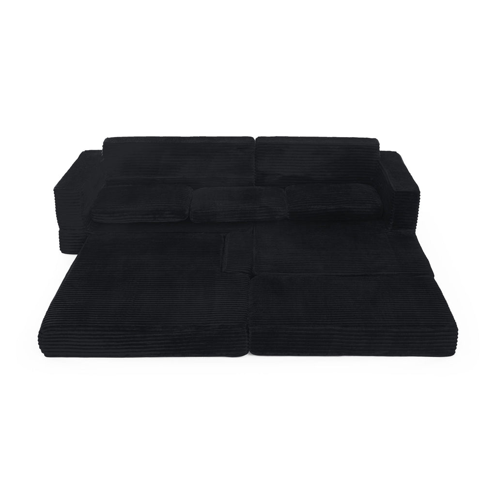 Modern Minimalist L Shape Modular Sectional Sofa, Couch
