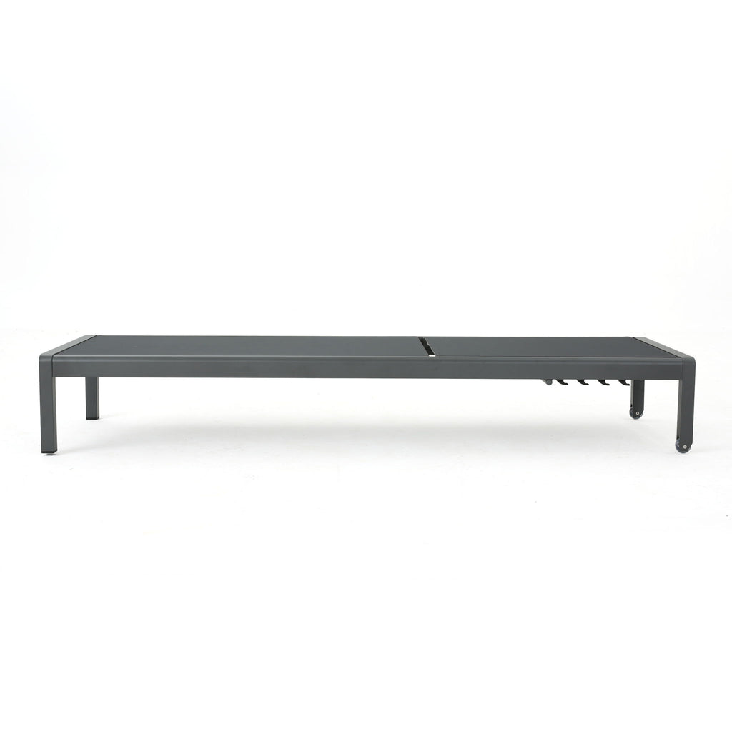 Outdoor Patio Chaise Lounge With 5 Reclining Positions