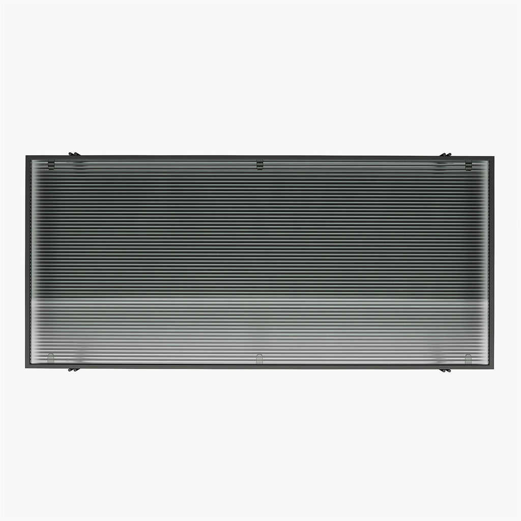 Vance - Computer Desk With Fluted Glass Desktop - Black