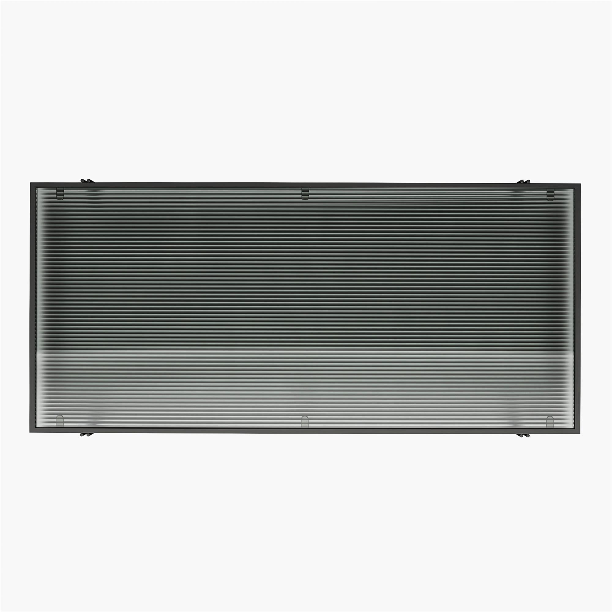 Vance - Computer Desk With Fluted Glass Desktop - Black