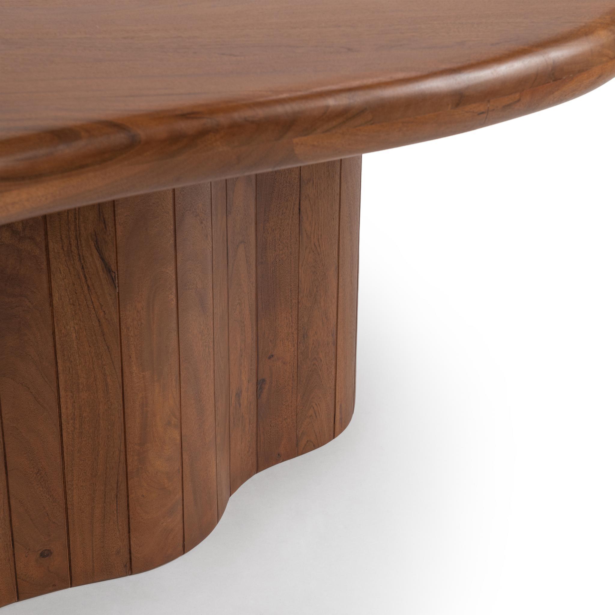 Alvaro - 94" Freeform Dining Table - Chestnut