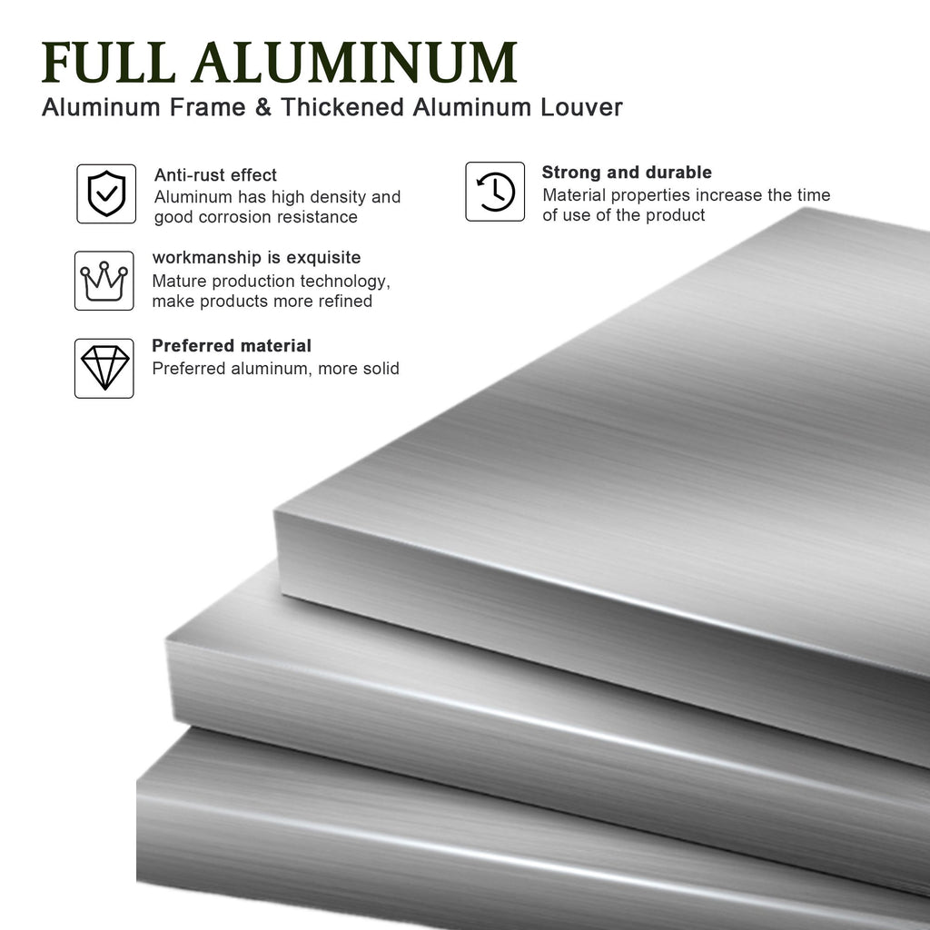 Premium Louver Pergola Aluminium Frame & Louvers