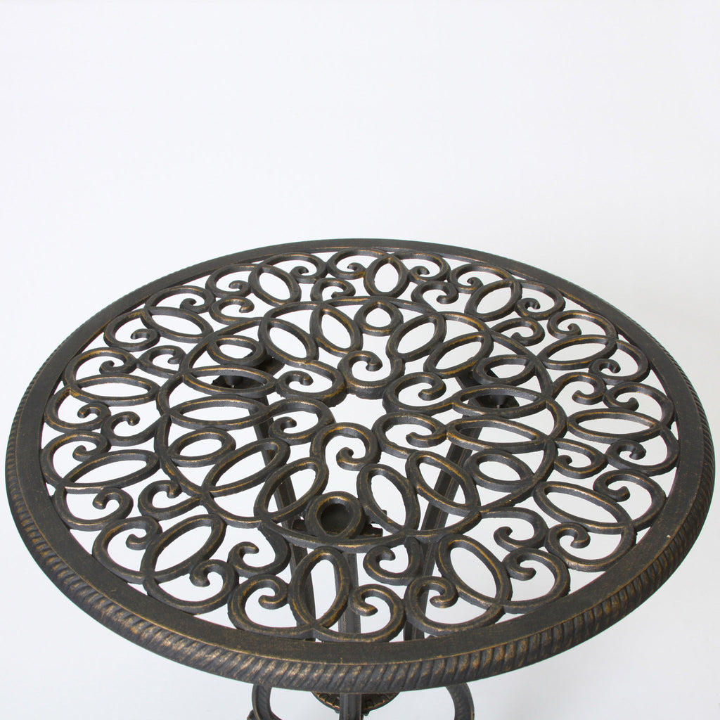 Thomas - 3 Pieces Cast Bistro Set - Black / Gold