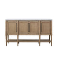 Cement Topped Server With Cane Insets - Sand