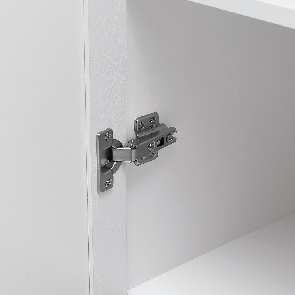 Storage Cabinet With Adjustable Shelves, 2 Doors, Rectangle Design For Bathroom