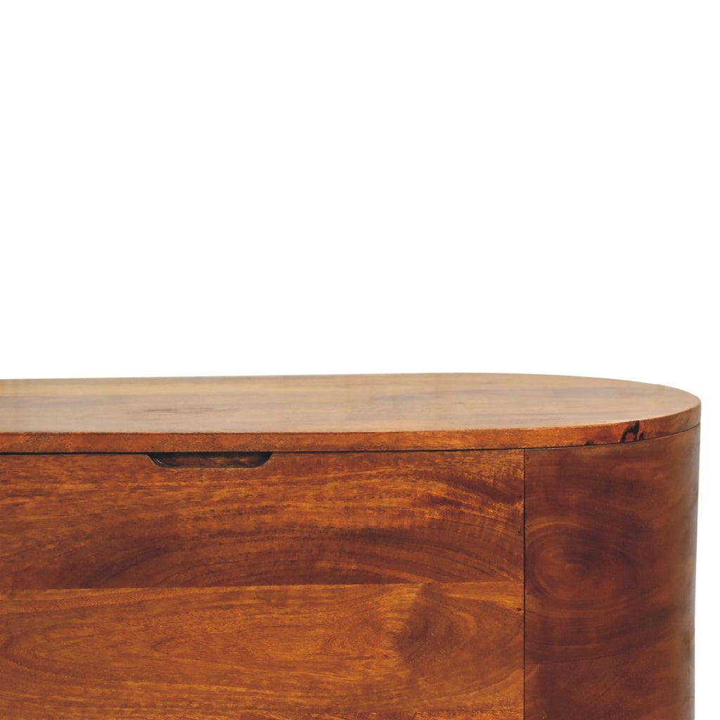 Rounded Lid Up Blanket Box
