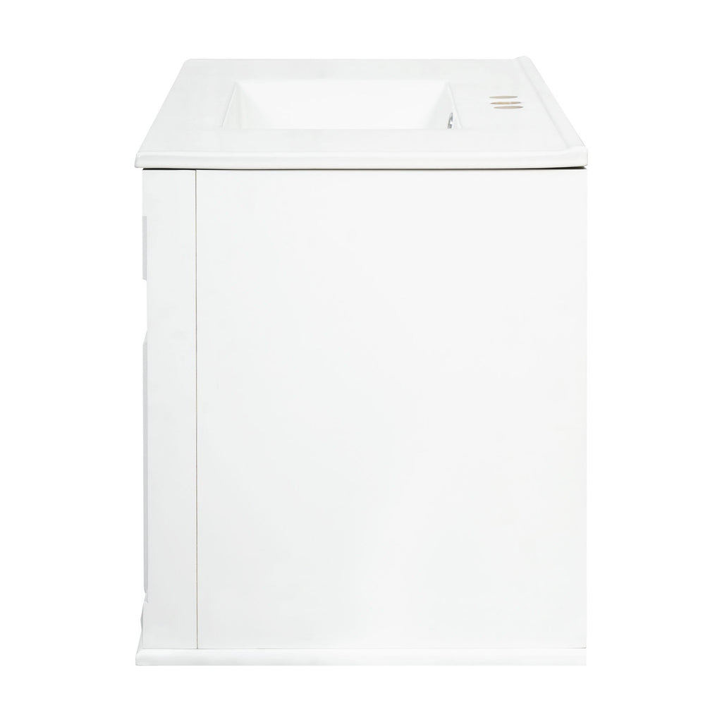 French Simple Style Wall Mounted Bathroom Cabinet With Sink