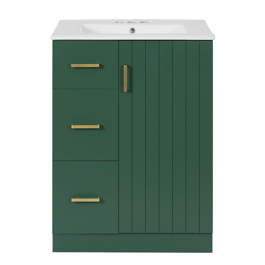 Bathroom Vanity With Under Mount Sink, 2 Drawers And Soft Closing Door