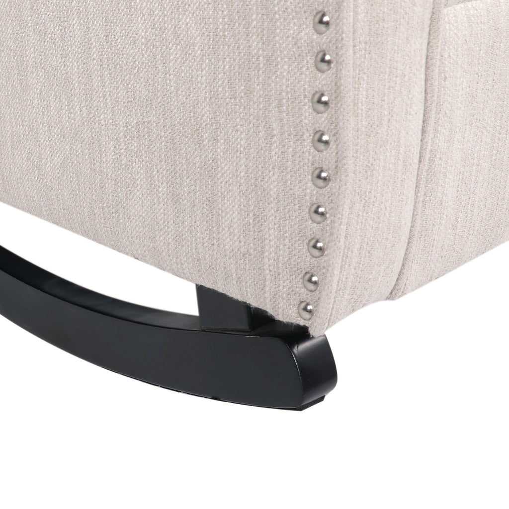 Sheila - Contemporary Fabric Tufted Wingback Rocking Chair