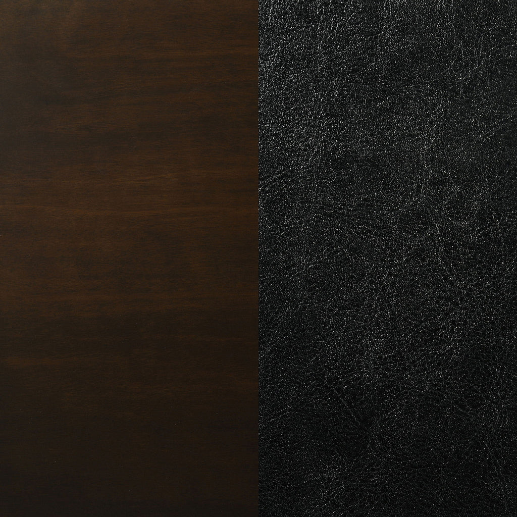 Upholstered Counter Height Stools (Set of 2) - Black / Espresso