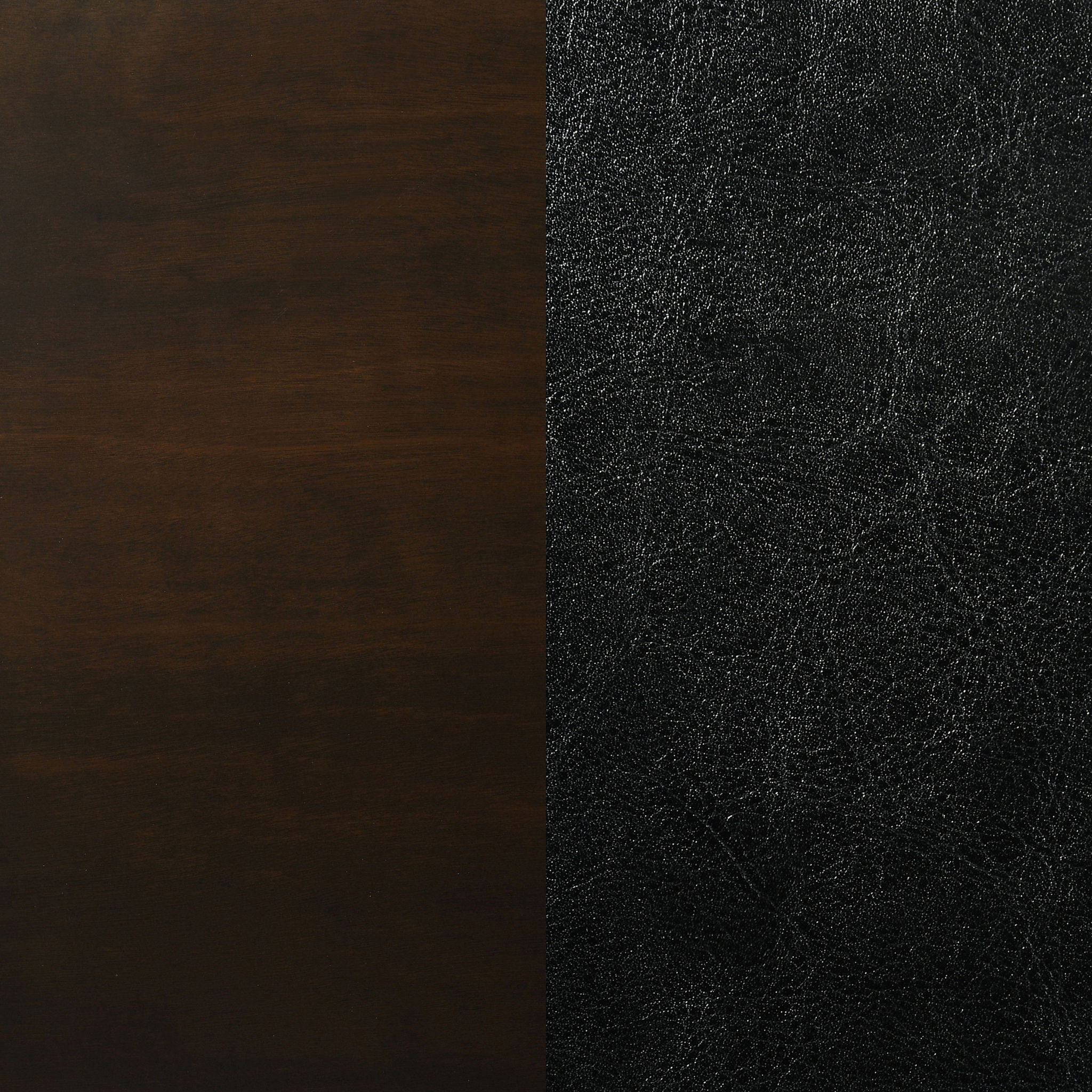 Upholstered Counter Height Stools (Set of 2) - Black / Espresso