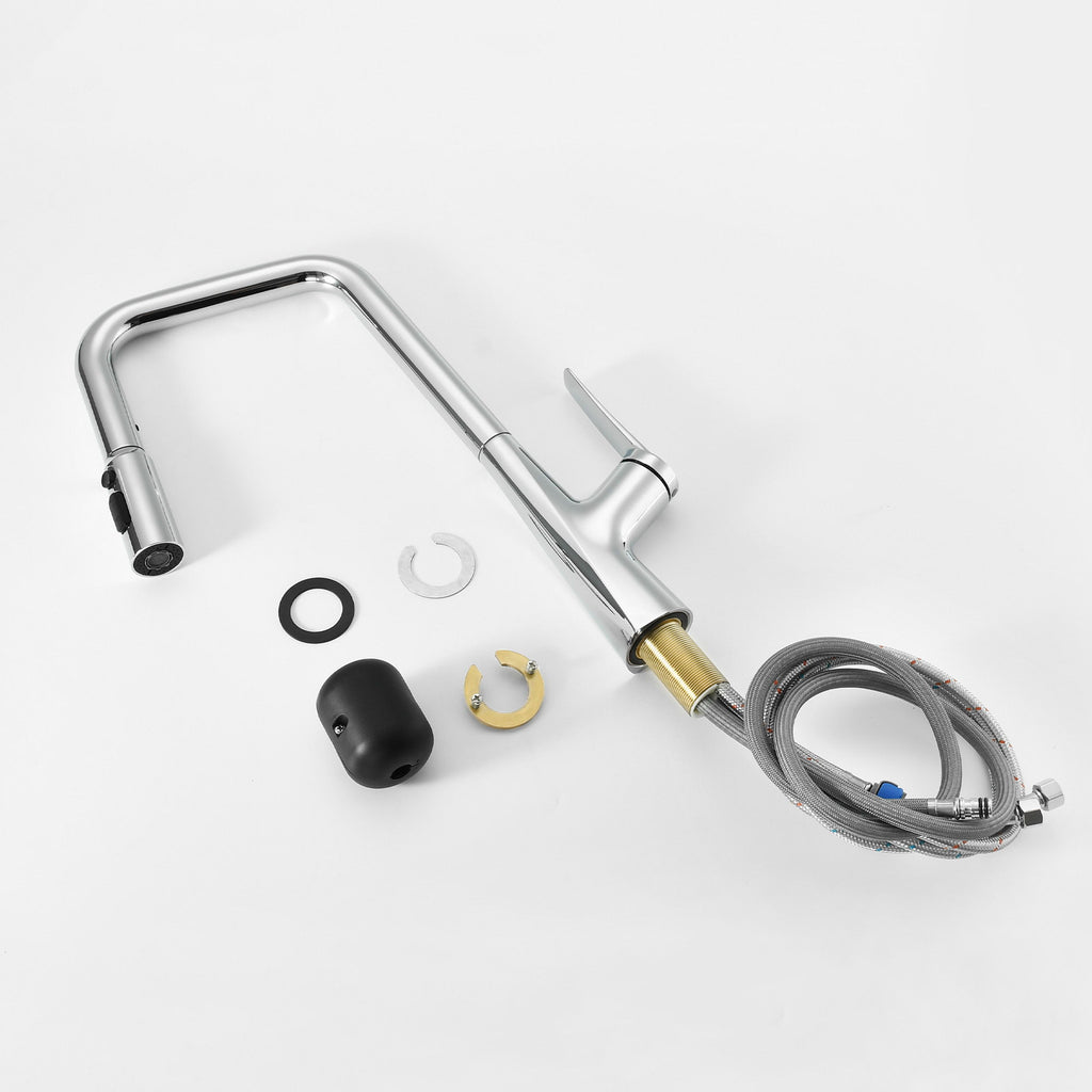 Professional Kitchen Faucet With 3 Function 360 Sprayer And 1 Touch Switching