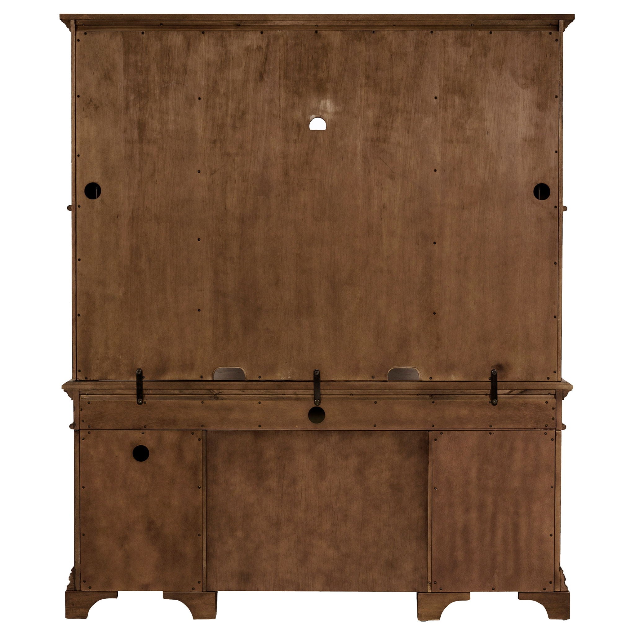 Stigham - 5 Drawer Credenza With Hutch - Oak