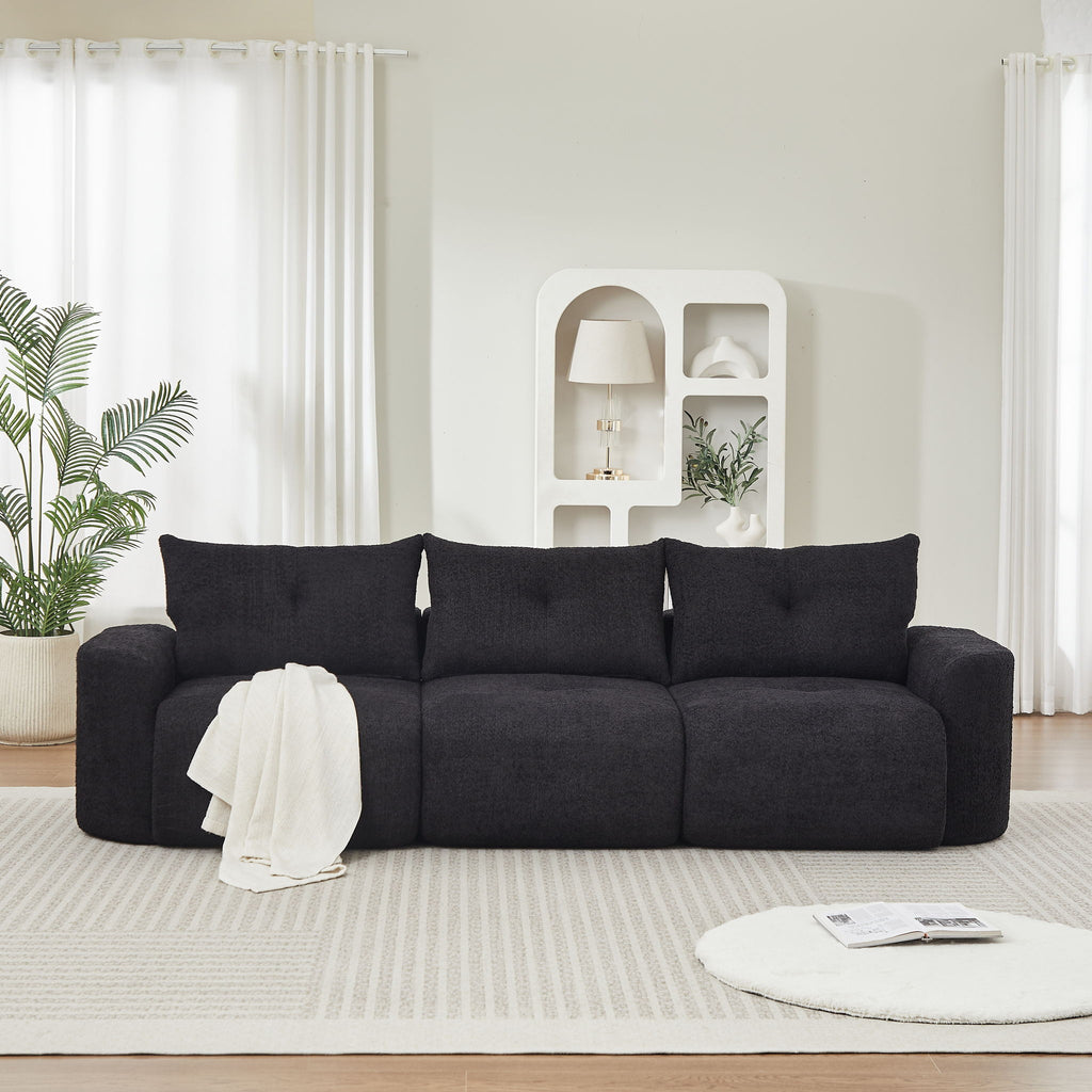 3 Seater With Thickened Armrests Sofa For Living Room